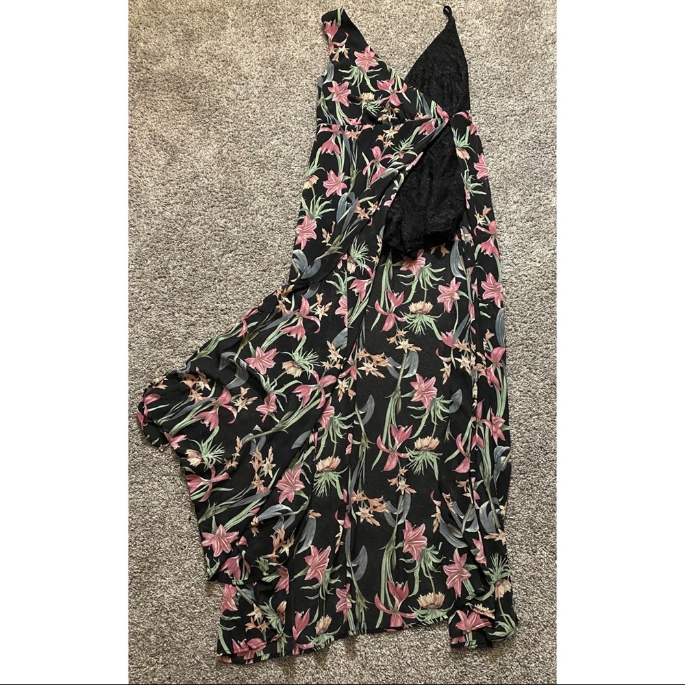 FLORAL MAXI DRESS ROMPER
